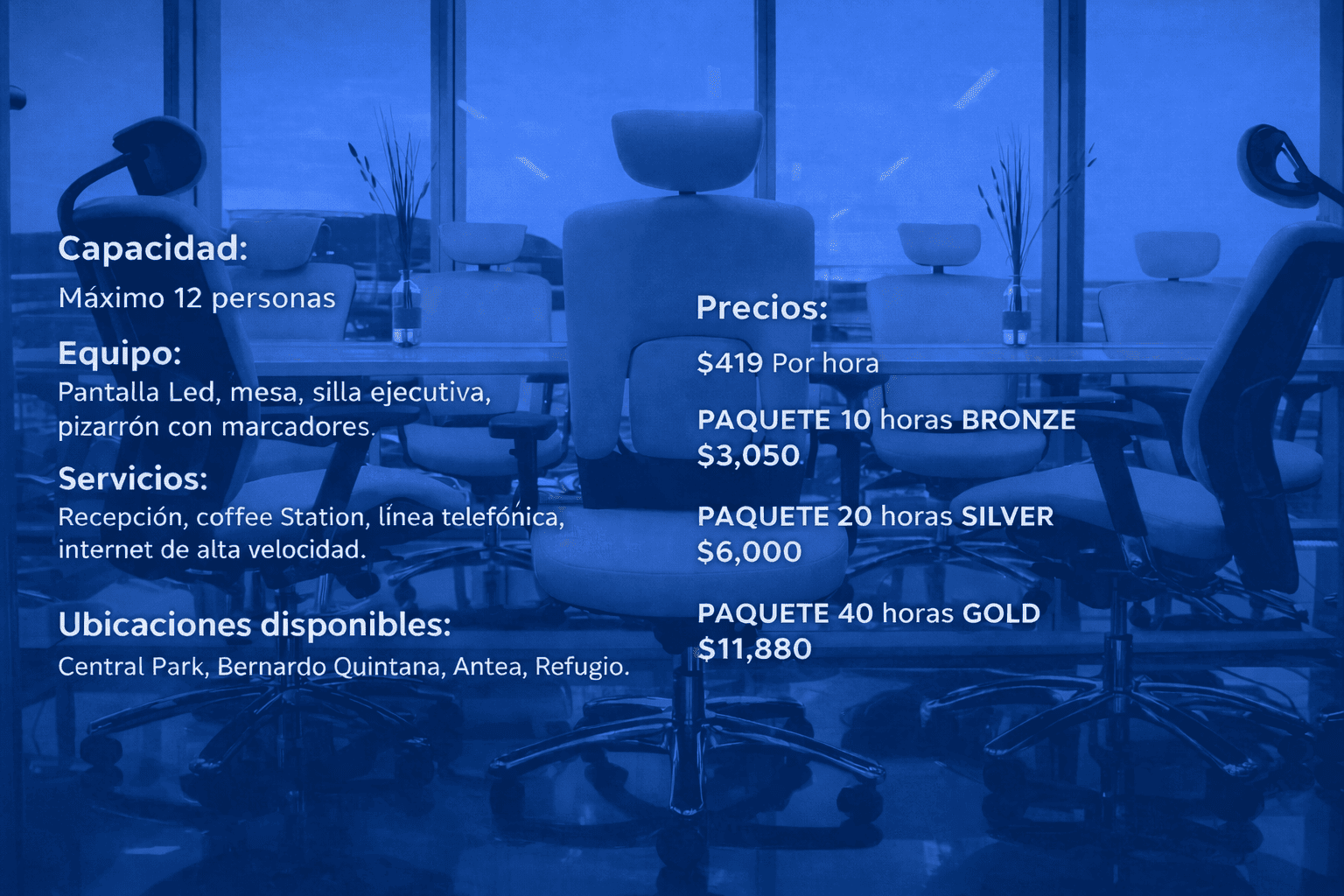 Oficinas privadas con la mejor ubicacion